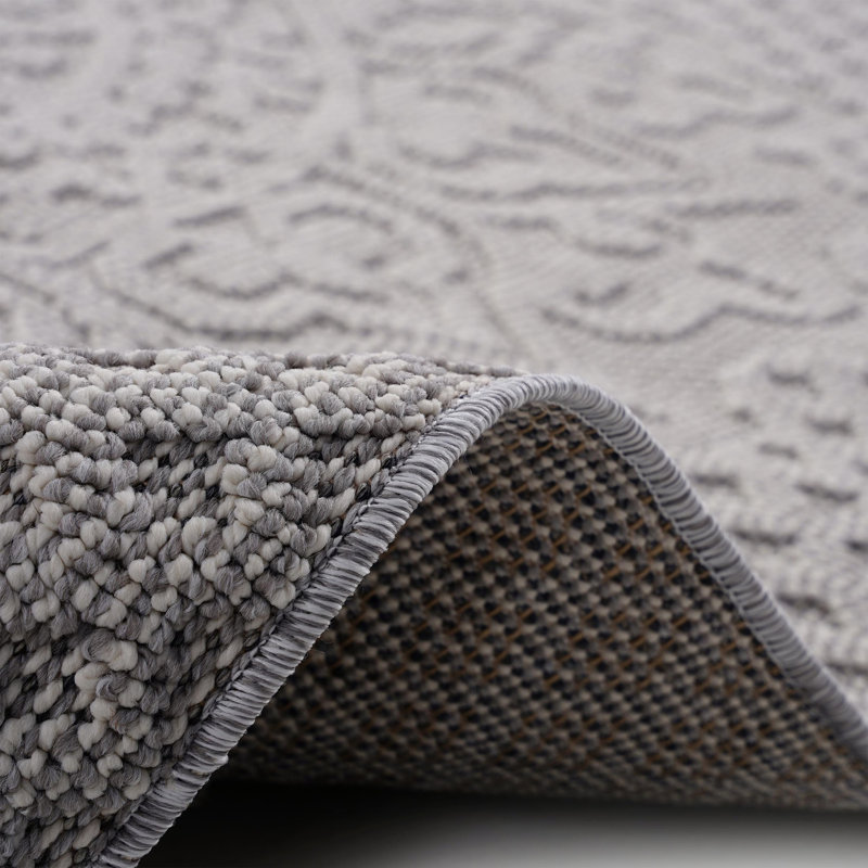Machine Woven Area Rug For Indoor And Outdoor, Rectangle 4' x 6'4"