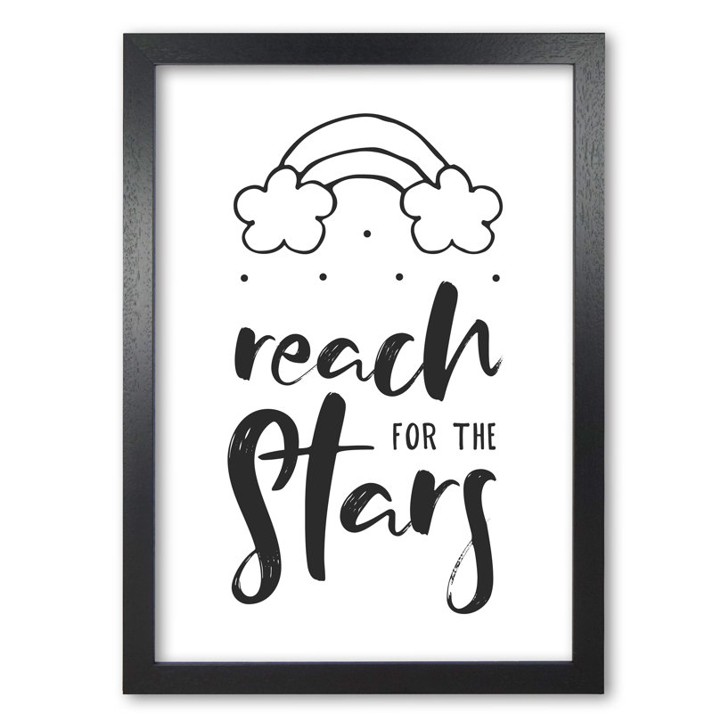 Reach For The Stars - Print, Black Grain Frame, 30 cm H x 21 cm W x 5 cm D