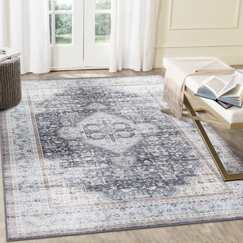 Tapis Trevorr avec envers antidérapant, Rectangulaire 8 pi x 10 pi