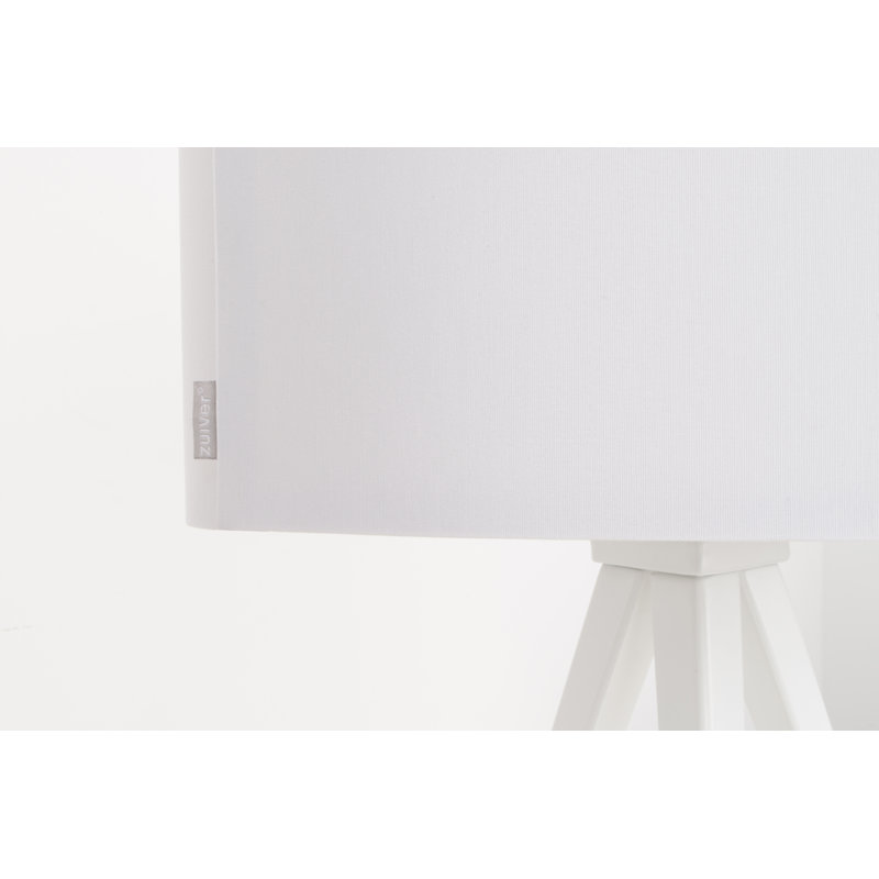 Lampe de table à trépied 20 po, Blanc, Blanc
