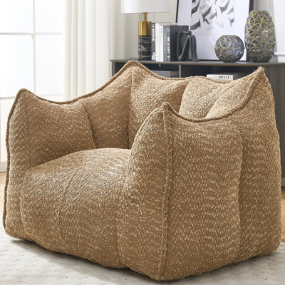 Fauteuil à billes confortable pour la lecture - Tissu en chenille, fauteuil paresseux en mousse très résistant et confortable pour regarder la télévision