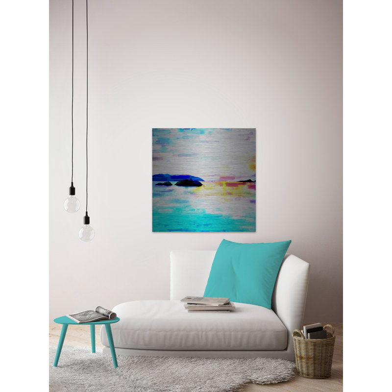 «Lake Colors» par Parvez Taj, reproduction d'art sur aluminium brossé, H 32 po x l 32 po