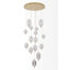 Lustre 15 lumières DEL en laiton satiné avec abat-jour PC-681598157-681598158-681598153