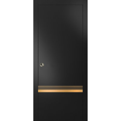 Porte coulissante à galandage avec cadre, ensemble Planum 2010, moulures, rails et quincaillerie, en bois massif, pour chambre, salle de bain et placard, portes robustes - 76 cm x 203 cm