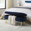 Banc de rangement repose-pieds ovale avec pieds en métal-128968965-128968970