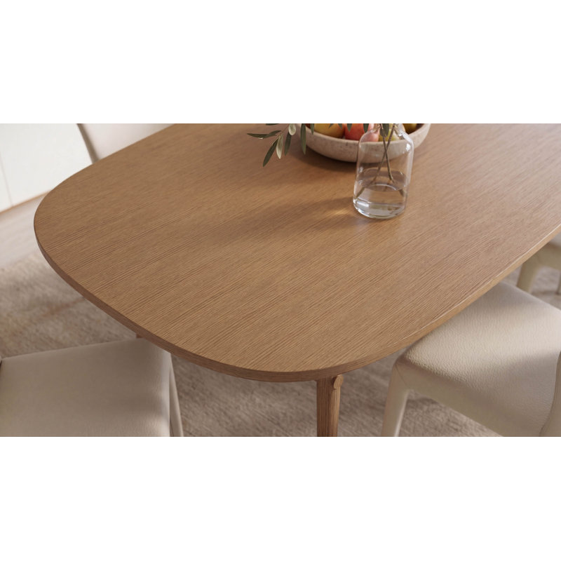 Madrid/WRC Dining Table, Natural, 30" H x 62.99" L x 31.5" W
