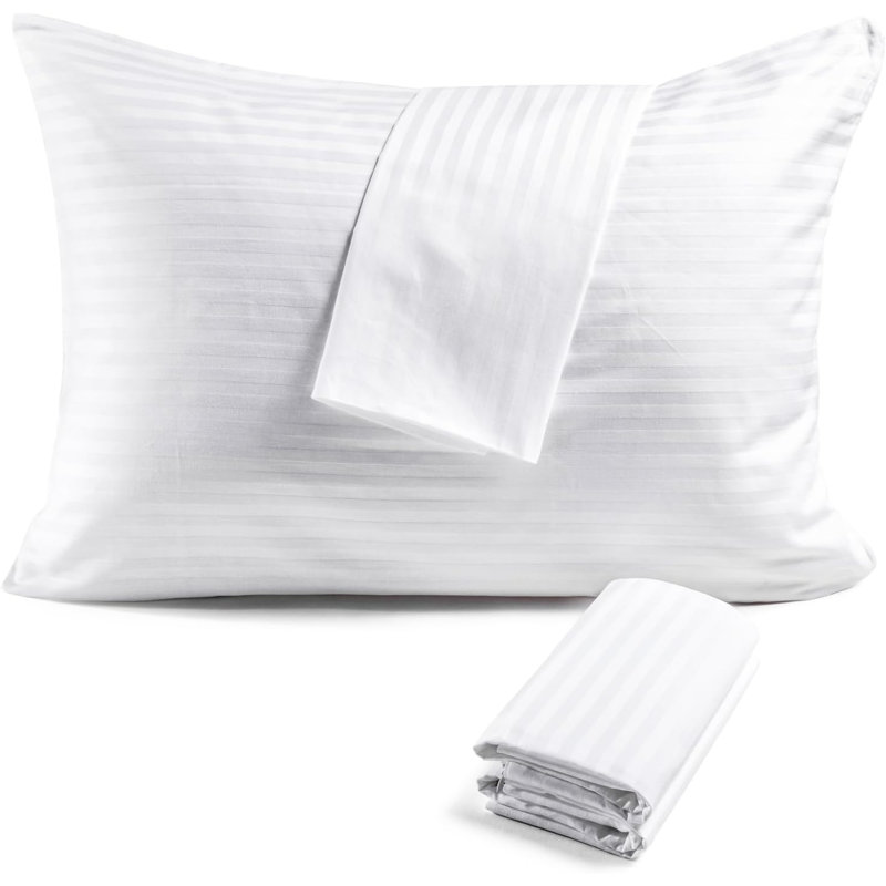 Ensemble de 4 taies d'oreiller 100% coton FAUNNA, Taie d'oreiller pour lit simple