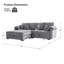 Canapé modulaire réversible en velours côtelé l 104 po Brandee-96600088