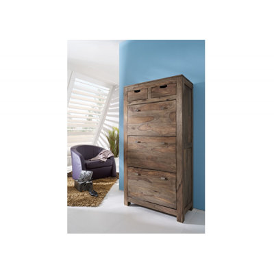 Nature 15 Pair Solid Wood Shoe Storage Cabinet