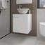 Meuble-lavabo blanc avec lavabo intégré-522099842