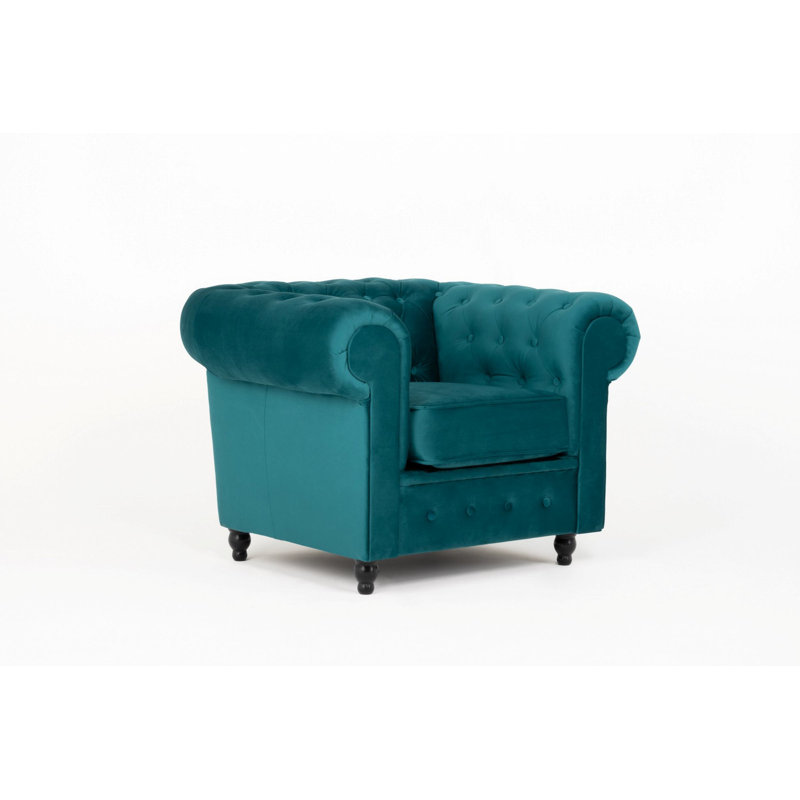 Frances Chesterfield Armchair, Blue