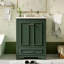 Meuble-lavabo 24 po avec lavabo en céramique, armoire de rangement autoportante moderne avec poignées argentées, portes à fermeture douce-118592878