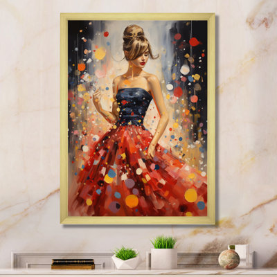 «Okaloosa Red Timeless Glamour Pointillism III», reproduction sur toile