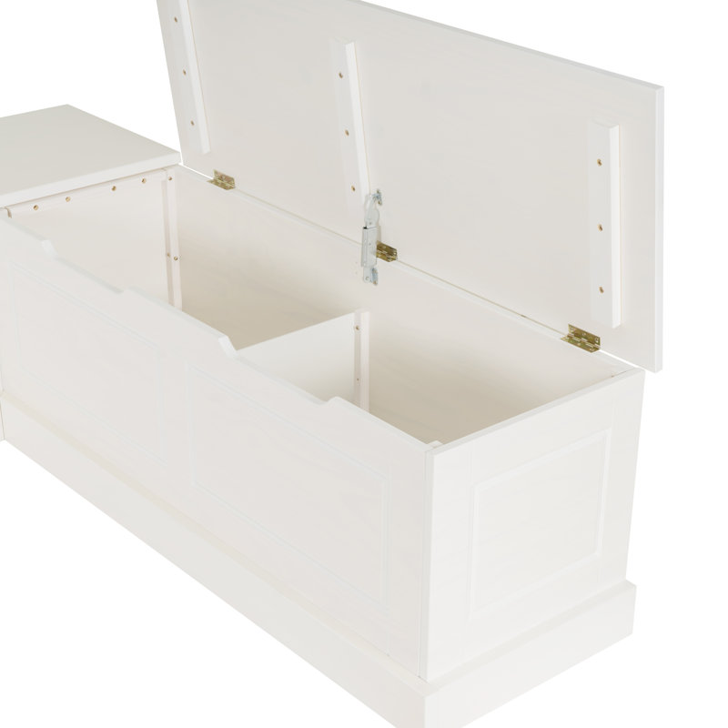 Ensemble de coin-repas en bois avec table ronde 2 pièces Selby, Blanc