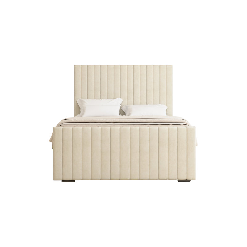 Upholstered Bed, Single (3'), Cream