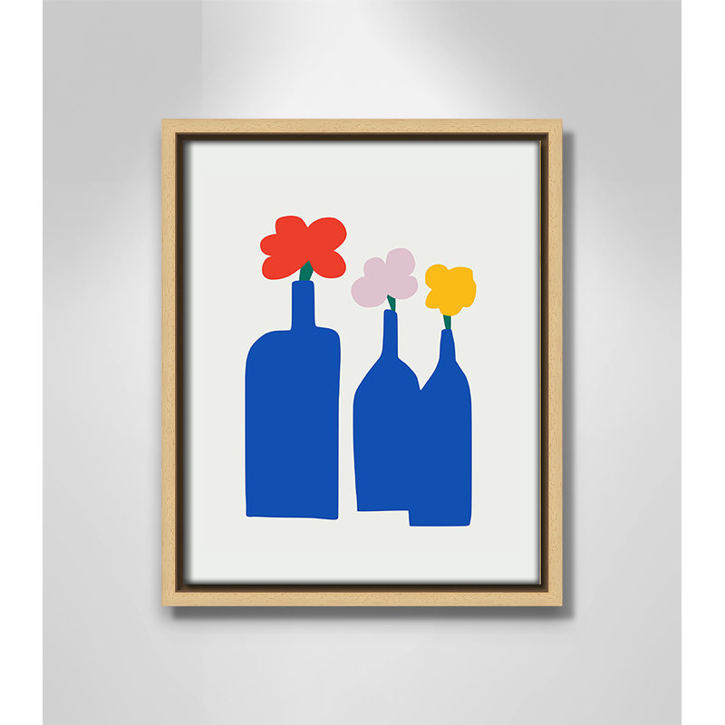 «Bold Blooms Trio Print» par Dean, Framed Canvas, Flotteur naturel, L 9,5 po x H 11,5 po