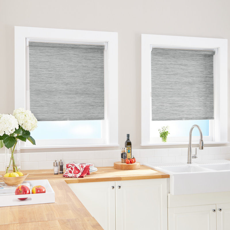 Store à enroulement semi-transparent, l 39 po x L 64 po, gris
