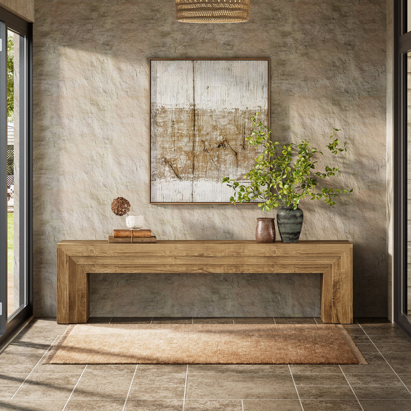 Banc d'entrée extra long 71 ", Brun