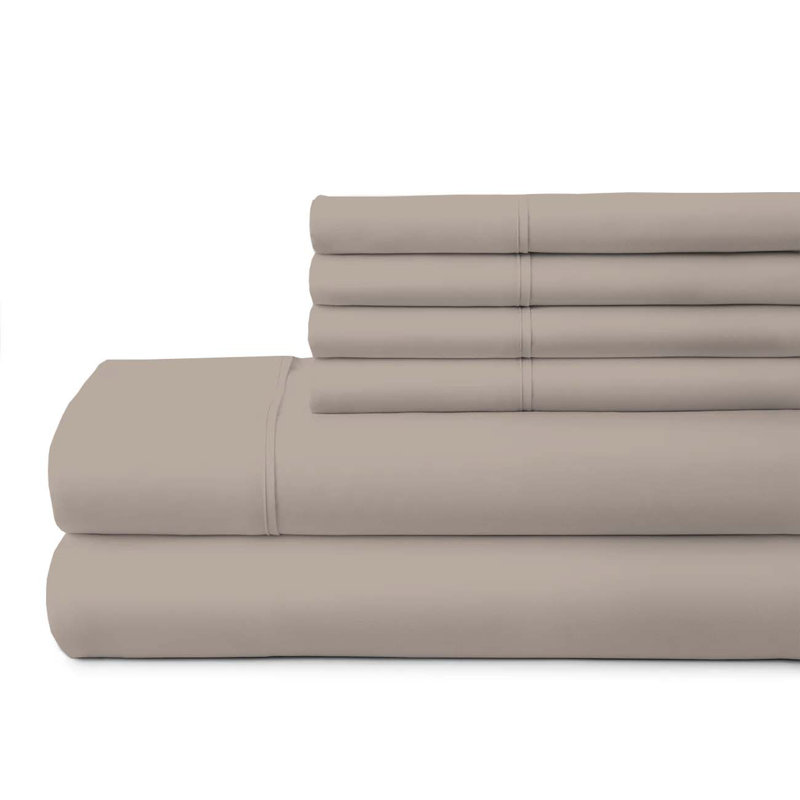 6-Piece Premium Deep Pockets Microfiber Sheet Set, Queen, Burgundy