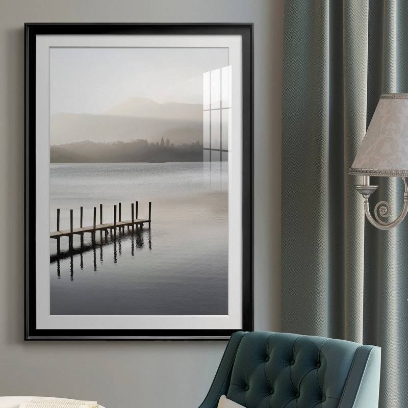 Dusky Dawn - Photographie avec cadre photo, Papier avec cadre noir, H 30,5 po x l 42,5 po x P 1,5 po, Blanc mat