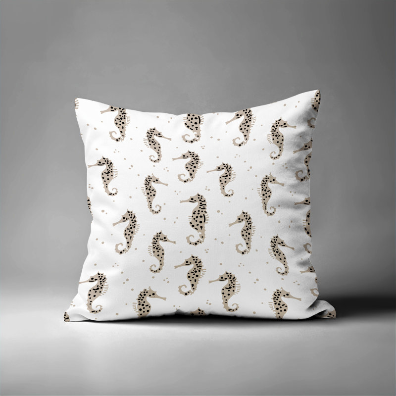 Barnon Reversible Throw Pillow, Beige, 16"H x 16"W