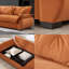 Canapé en velours 3 places avec rangement - Canapé de style voile moderne avec dossier amovible, sièges profonds et coussins décoratifs, compartiment de rangement peu encombrant pour le salon-614641516