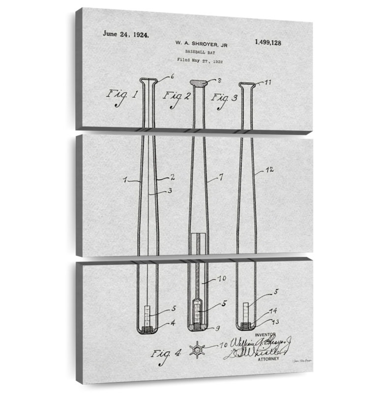 Baseball Bat Laelle, 74" H x 48" W