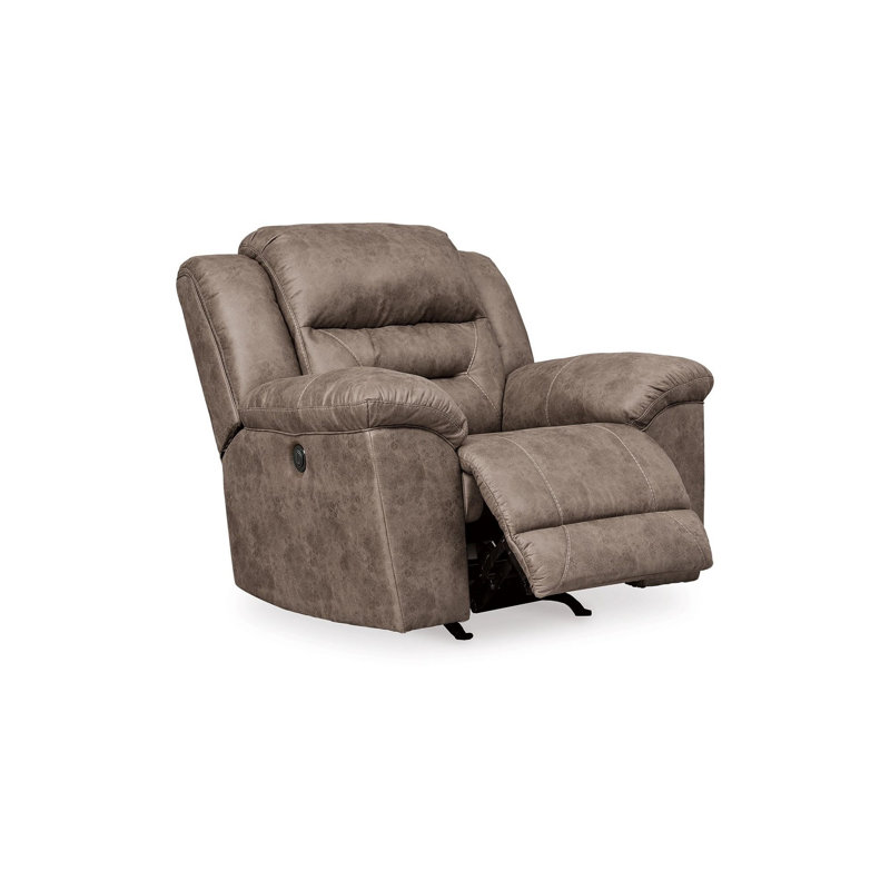 Fauteuil inclinable Jarnigan, Similicuir taupe