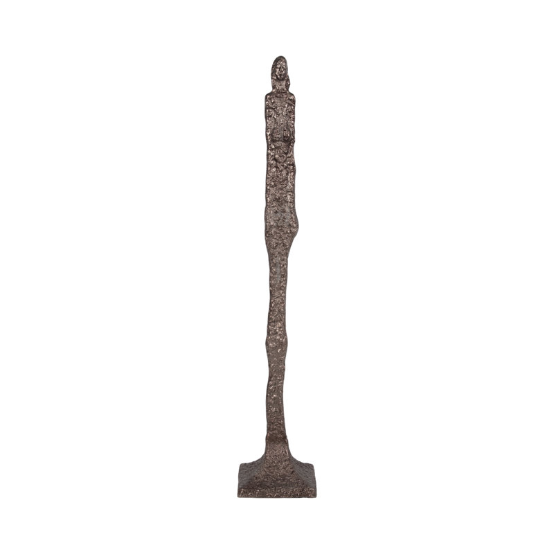 Modern Metal and Aluminum Sculpture with Textured Abstract Human Form, Contemporary Decorative Figurine Design, Artistic Minimalist Silhouette for Stylish Contemporary Display