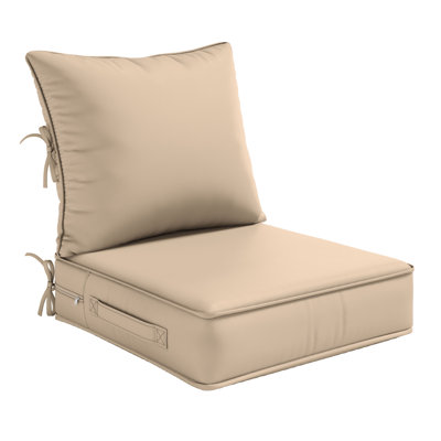 Ensemble de coussins d'extérieur à assise profonde et coussins de chaise de patio résistants à l'eau et à la décoloration