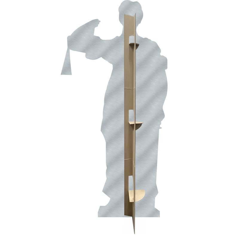 SP13706 «Blind Lady Justice Court Scales» en carton découpé debout debout