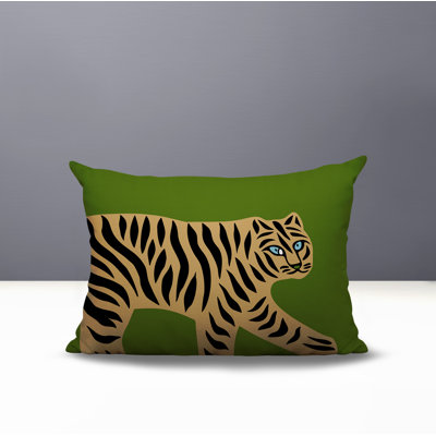 Gigi Tiger Reversible Indoor/Outdoor Rectangle Pillow