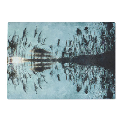 Reed Pond Painting Chopping Board