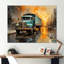 Camion de livraison brun I, années 30, sur toile-97031428-97031429