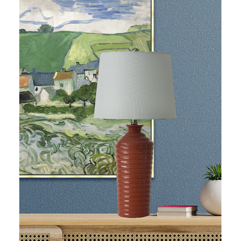Ceramic Table Lamp, Paprika Brown