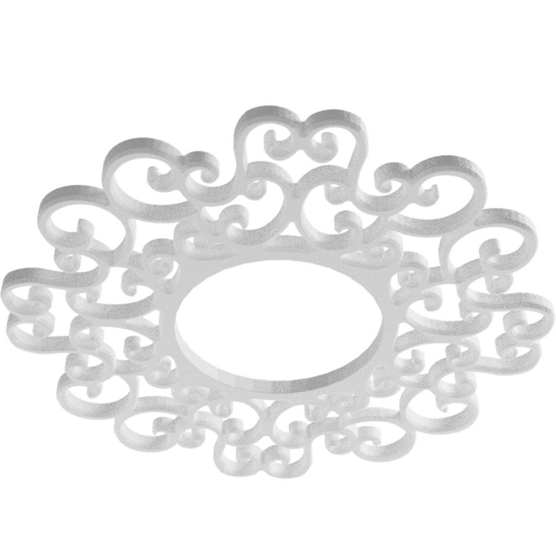 Médaillon de plafond 28 po x 28 po x P 3 3/4 po x P 3/4 po Reims, Inachevé, H 28 po x l 28 po x P 0,75 po
