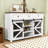 Modern Industrial Buffet Cabinet with Sliding Barn Doors, Adjustable Shelves-878076027
