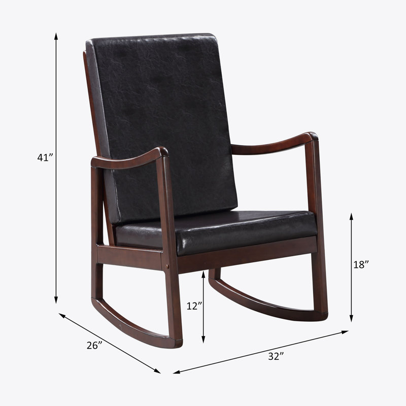 Chaise berçante Shiremanstown, Espresso