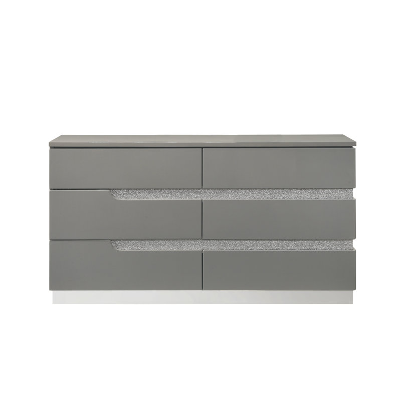 Commodes horizontales en bois Arielah, gris