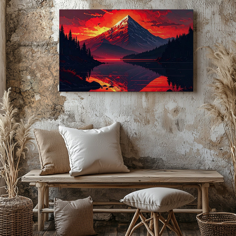 Toile de Fiery Peak, H 9 po x l 12 po