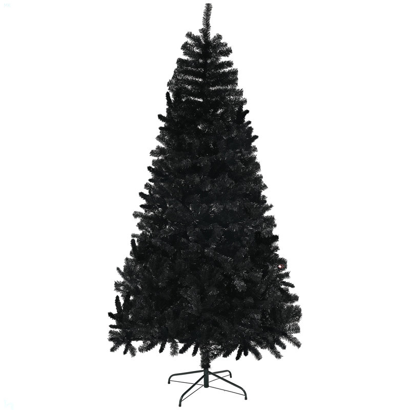 Arbre de Noël artificiel, arbre de Noël non éclairé avec 2132 pointes de branches, ouverture automatique, base en acier, décoration des Fêtes pour bureau à domicile