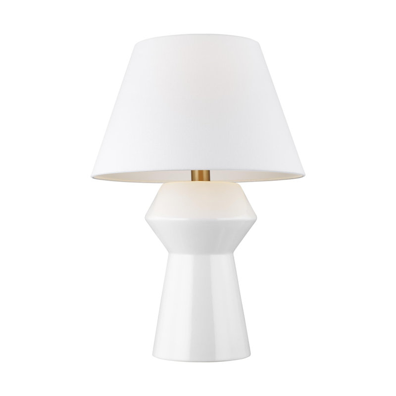 Cinthia Ceramic Table Lamp, Arctic White