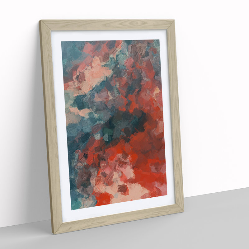 Becoming Abstract - Graphic Art, White, 46cm H x 34cm W x 2cm D, Oak