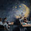 Papier peint amovible astronaute étoiles de lune-638363712-638363713