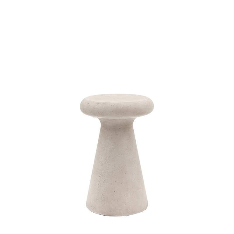 Mihe Pedestal End Table, Grey