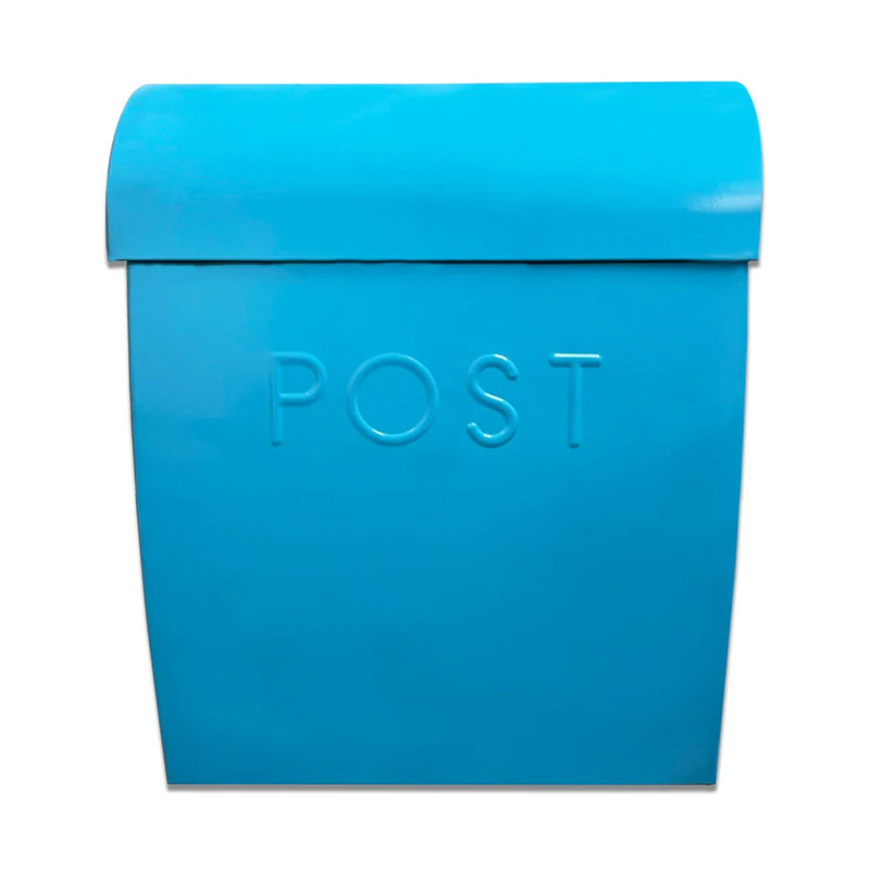 Petite boîte aux lettres noire Sylvia, Bleu