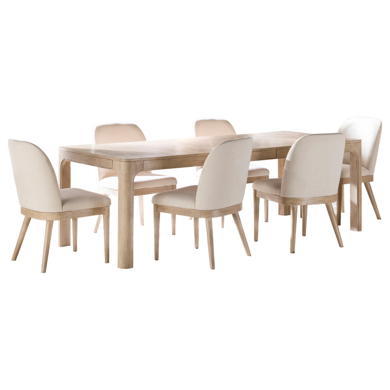 Hargus 7-Piece Extension Table Dining Set Weathered Mango, 7 Pieces: Table, 6 Chairs