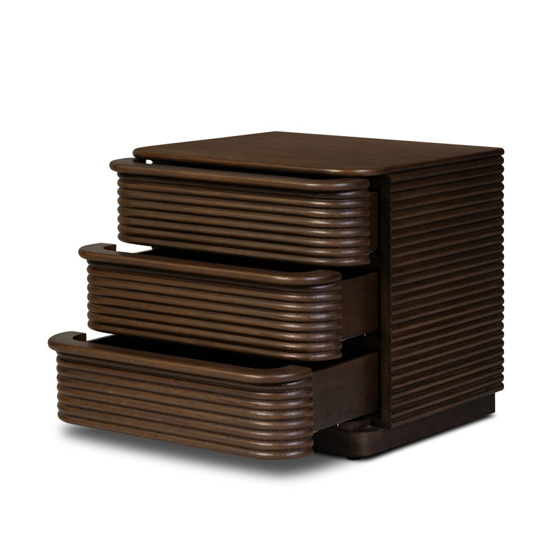 Benny 3 - Drawer Solid Wood Nightstand