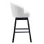 Ensemble de 2 tabourets de comptoir pivotants 33,25 po, avec tabourets de bar à hauteur de comptoir avec structure en bois d'hévéa massif, dossier, repose-pieds, tabourets de bar pour la maison, comptoir de cuisine, naturel et beige-114632962