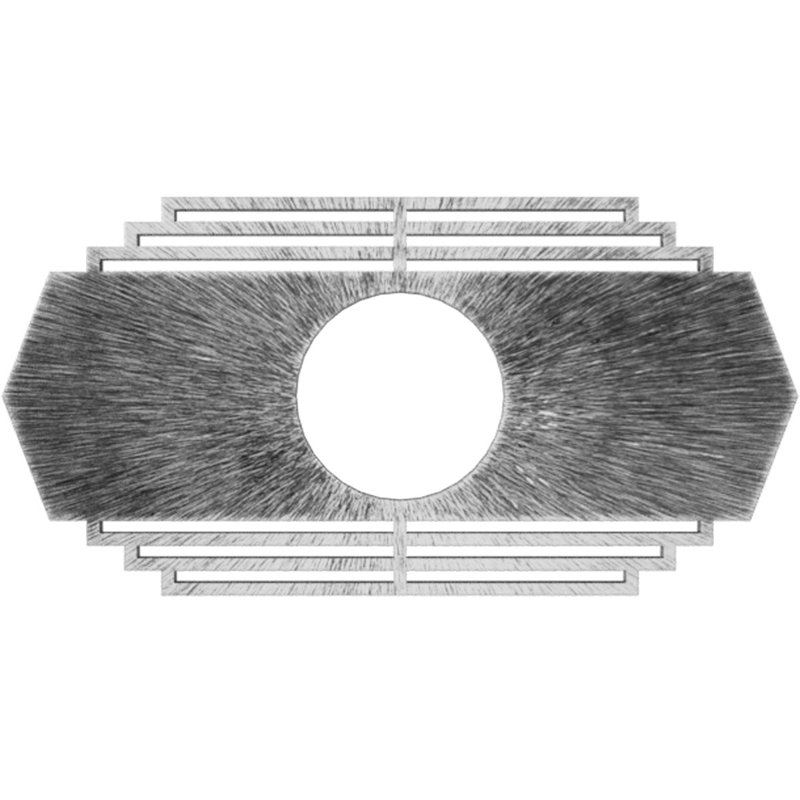 Médaillon de plafond de style architectural percé en PVC de qualité architecturale l 20 po x H 10 po x P 5 1/4 po x P 1/2 po